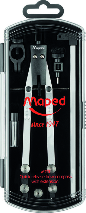 Compas MAPED bigotera tecnica de metal con extension 5 pzas