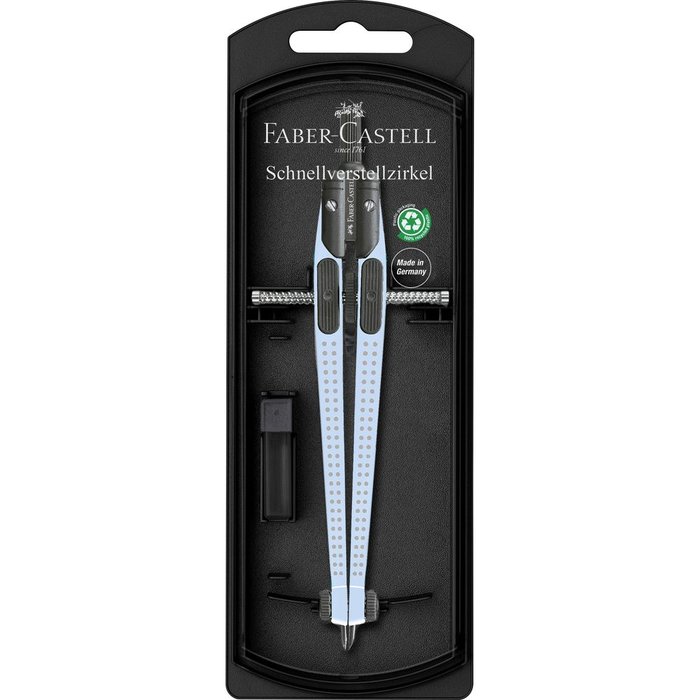 Compas faber castell grip ajuste rapido azu cielo