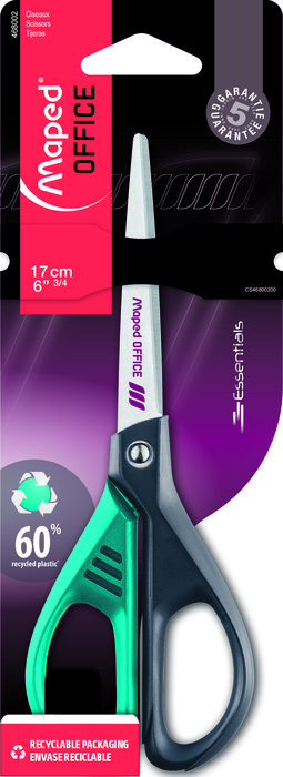 Tijera MAPED deco ess green 17CM blister