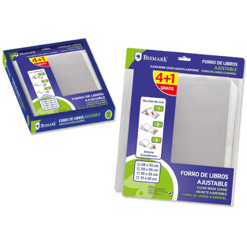 Pack 4+1 forralibros BISMARK ajustable 30 x 55 BISMARK 326267
