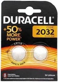 Pilas boton litio DURACELL CR2032 3V blister 2 uds