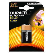 Pila alcalina DURACELL plus power 9V LR61 blister 1 ud