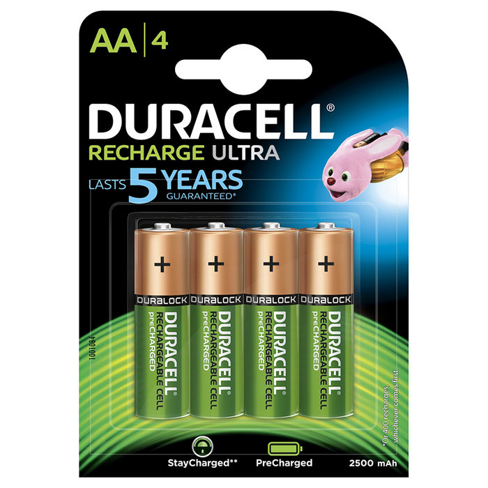 Pilas recargable DURACELL HR6 aa 2500MAH blister 4 uds