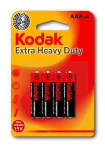 Pilass KODAK cloruro zinc aaa 1,5V LR03 blister 4 unidades