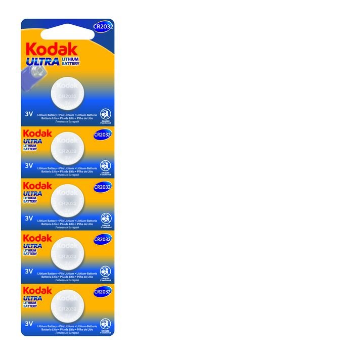 Pilas KODAK boton litio cr 2032 tira 5 unidas