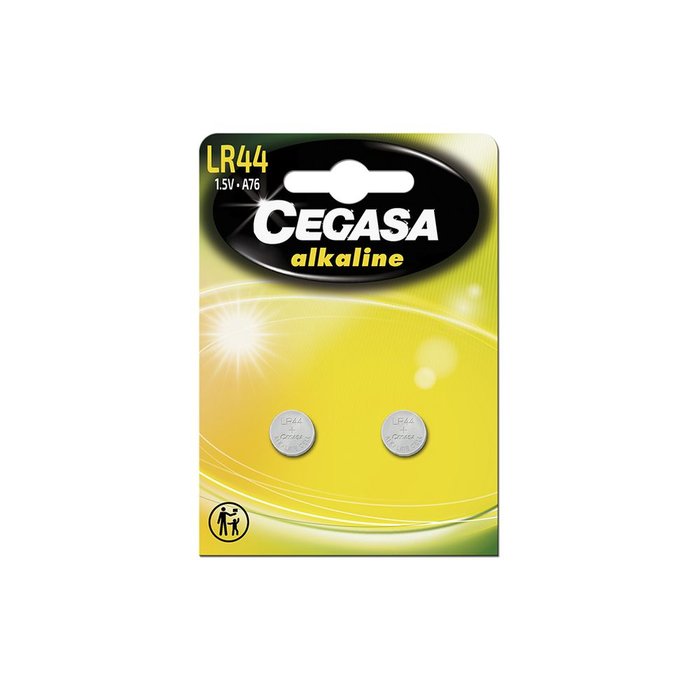 Pilas CEGASA alcalina LR44 1,5V bt BL2