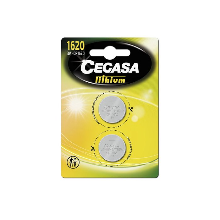 Pilas CEGASA litio boton CR1620 3V bt BL2