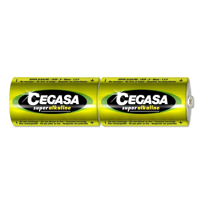 Pilas CEGASA super alc 2LR20 retractil 2 uds,