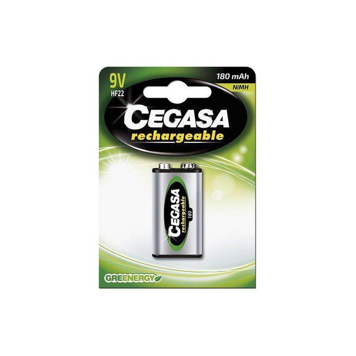 Pilas CEGASA recargable HF22 180 mah 8 9V blister
