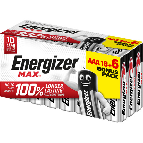 Caja 18+6 pilas alkalinas power tipo LR03 (aaa) energizer E303513201
