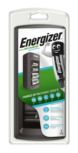 Cargador universal pilas recargables aa/aaa/c/d/9V energizer E301335801