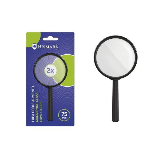 Lupa doble aumento diametro 75 mm BISMARK 330647