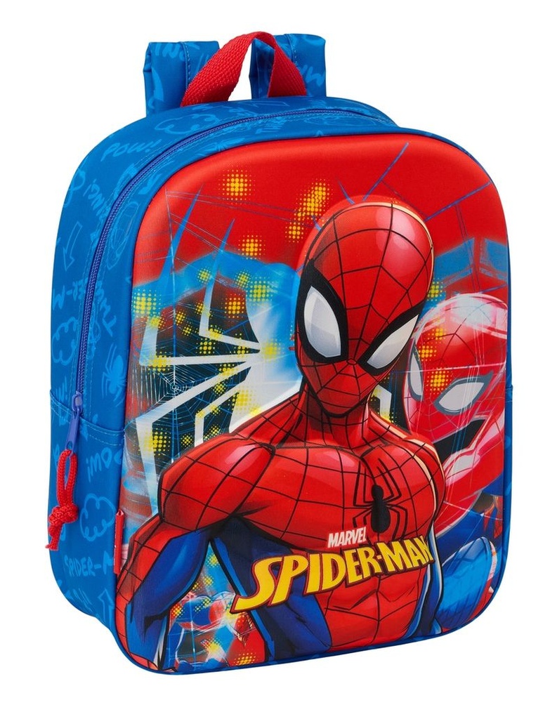 Mochila guarderia 3D bolsillo red spider-man