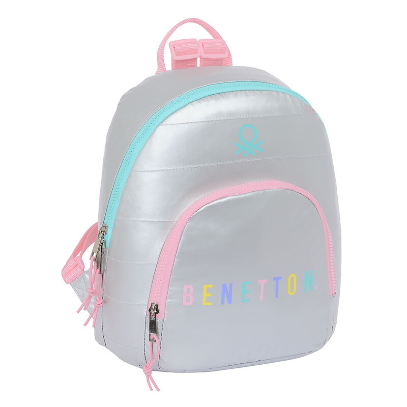 Mini mochila benetton 'silver'