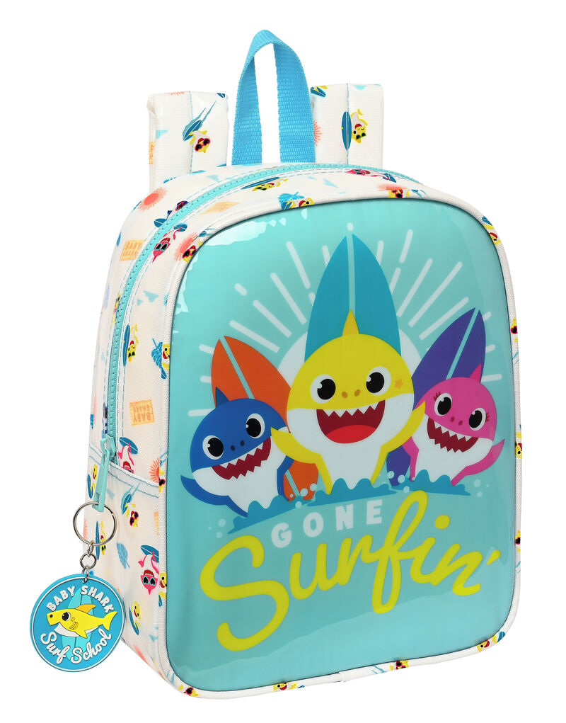Baby shark 'surfing' * mochila guarderia adapt. carro c / bolsillo