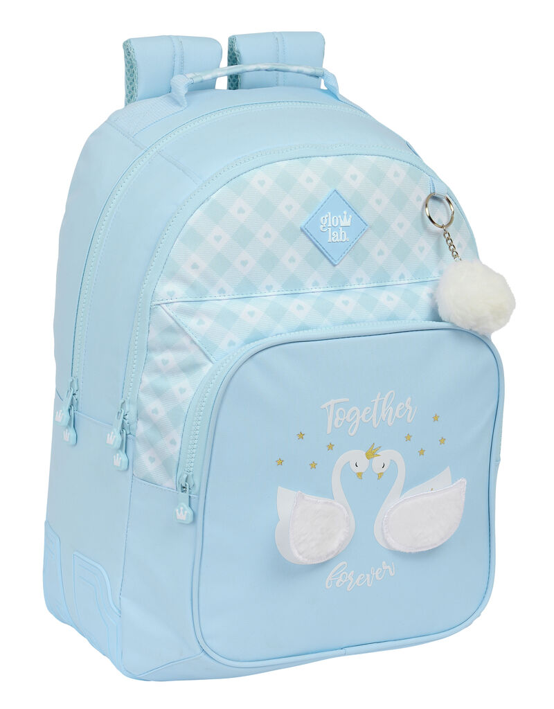 Mochila doble adapt. carro glowlab 'cisnes'
