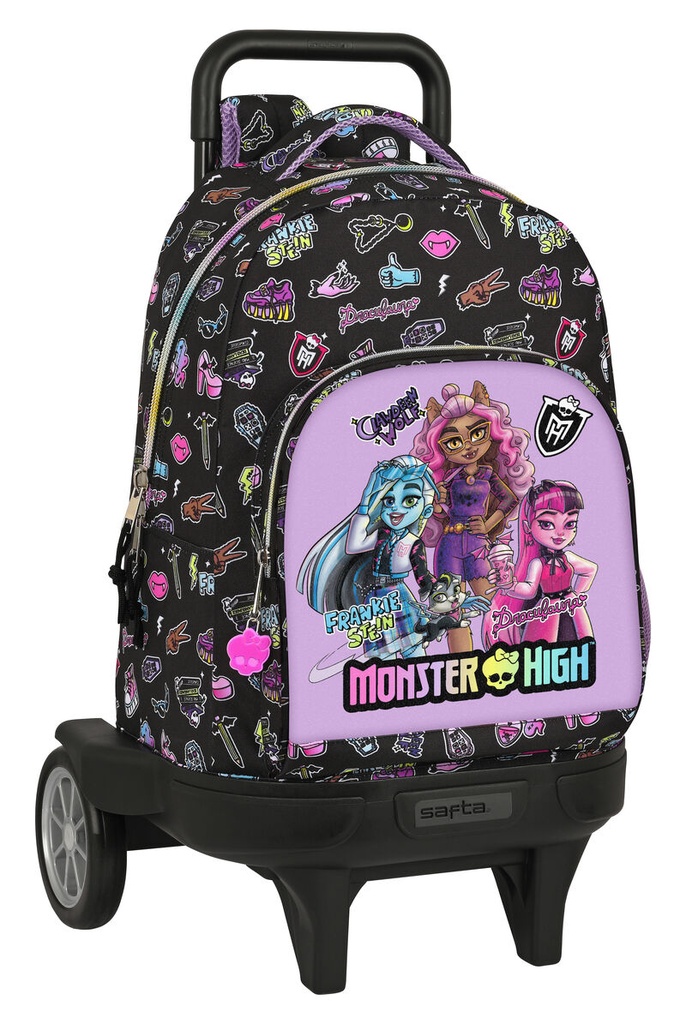 Mochila gde. c / ruedas compact evol. ext. monster high 'creep'