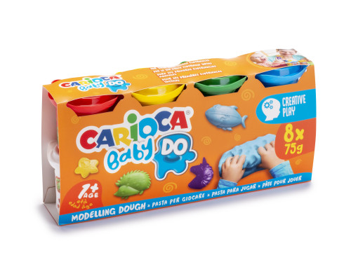 Set pasta de modelar CARIOCA baby dough 8X75GR CARIOCA 43180