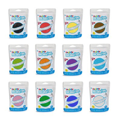 Estuche 12 uds pasta de modelar CARIOCA modelight 50G variadas CARIOCA 52001