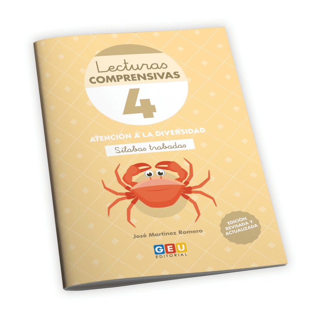 Comprensión Lectora 1 Primaria | Lecturas Comprensivas GEU | Lecturas Comprensivas 4 | Pauta Cuadrícula - Sílabas Trabadas | Editorial GEU 1 Primaria