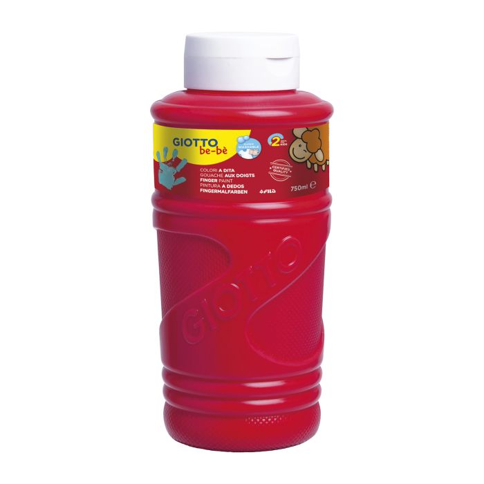 Pintura dedos giotto be-be 750ML roja