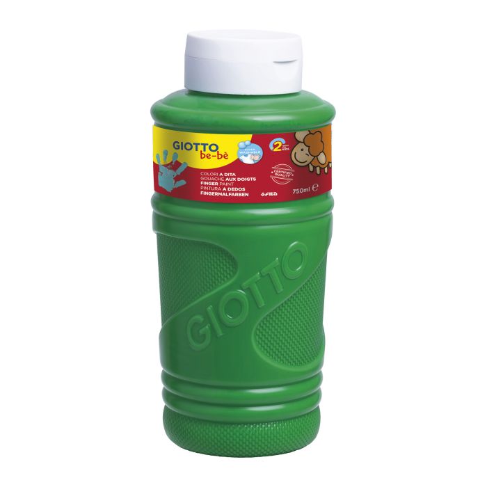 Pintura dedos giotto be-be 750ML verde