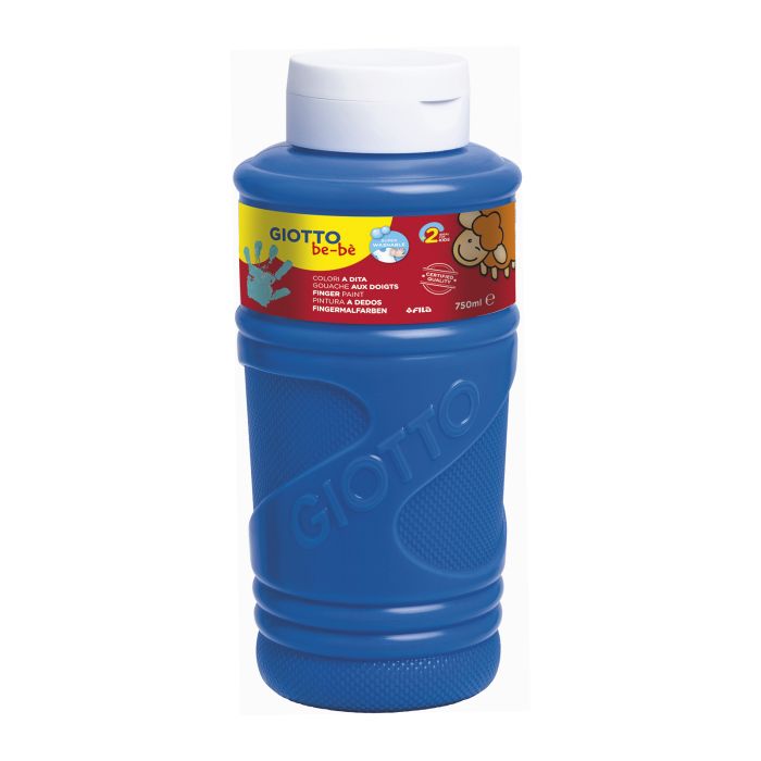 Pintura dedos giotto be-be 750ML azul cyan
