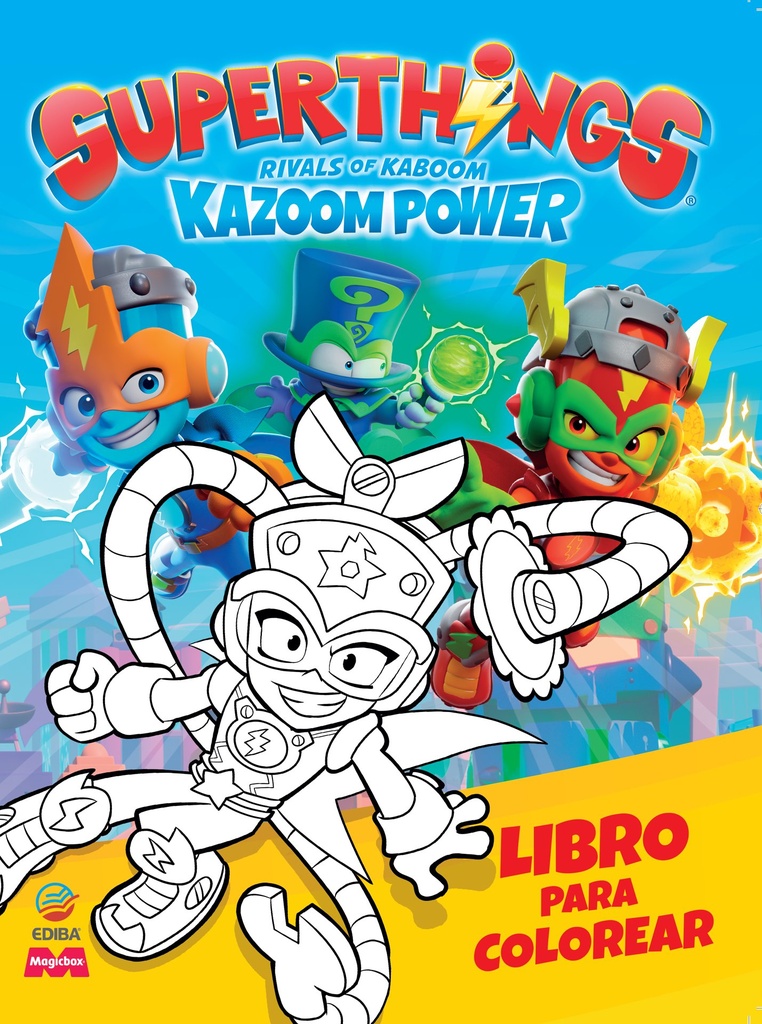 Libro para colorear Superthings Kazoom Power Battle - España