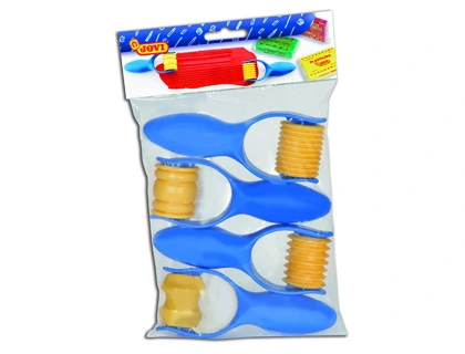Accesorios modelaje JOVI rodillos con forma plastico 4 unidades