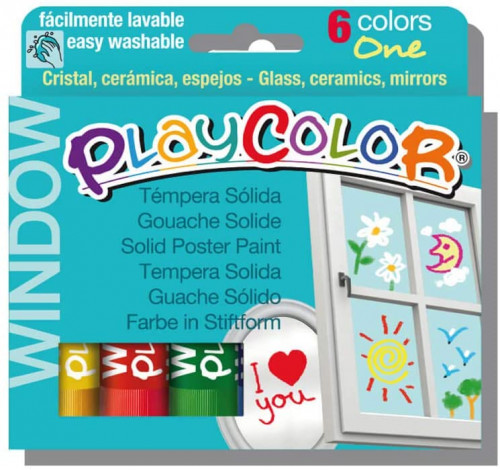 Estuche window one 6 colores surtidos PLAYCOLOR 02001