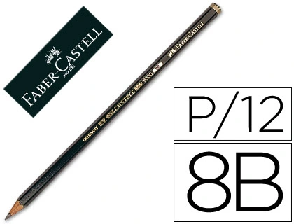 Lapices de grafito faber 9000 8B unidad