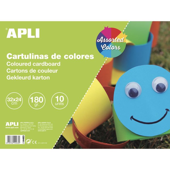 Bloc de cartulinas surtidas 32 x 24 cm 10 hojas