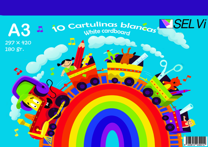 Bloc manualidades selvi A3 cartulina blanca