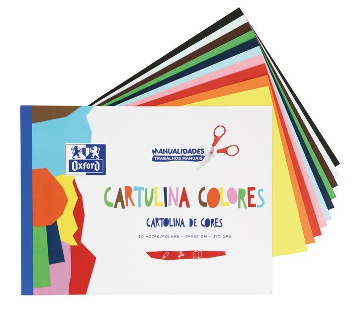 Bloc A4 10 hojas cartulina colores 170G manualidades