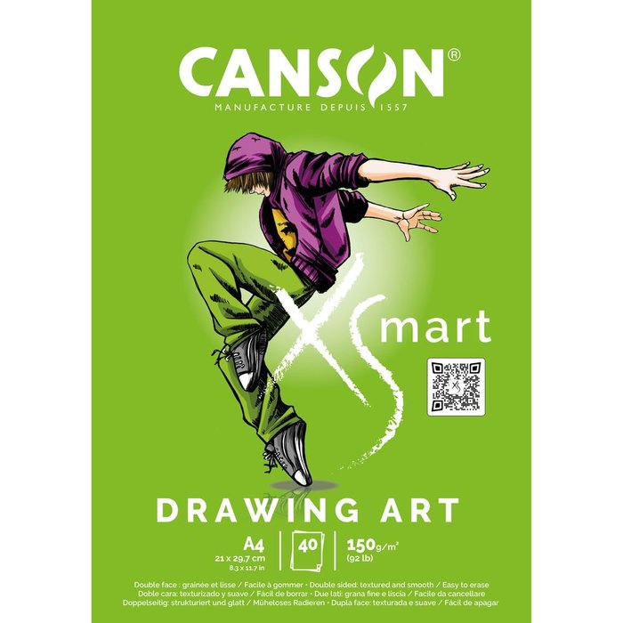 Bloc A4 40H CANSON xsmart dibujo 150G