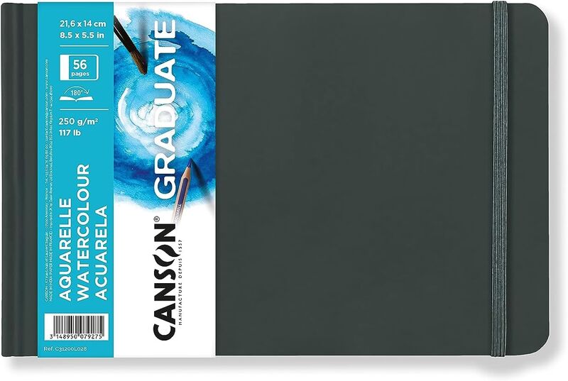 Bloc CANSON graduate acuarela 14X21, 6 28H fino 250G