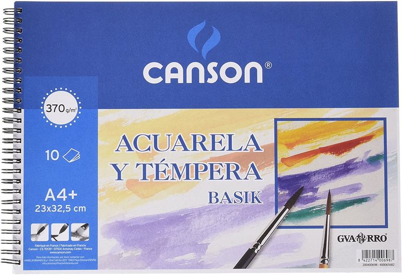 Bloc 10H espiral acuarela basik A4 370GR r: 200400698