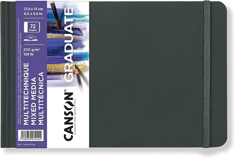 Bloc CANSON graduate mix media 14X21, 6 36H fino 200G blanco