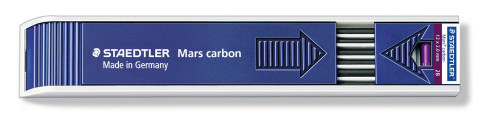 Estuche 12 minas carbon 200, 2MM, grad. 2B staedtler 200-2B
