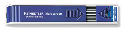 Estuche 12 minas carbon 200, 2MM, grad. b staedtler 200-b