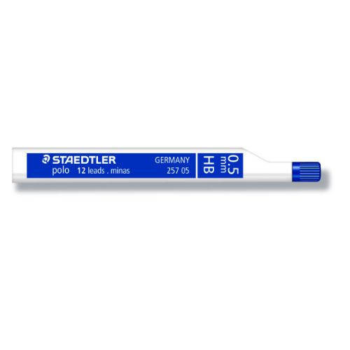 Tubo de 12 minas 0,5MM. calidad estandar graduación hb staedtler 257 05-hb