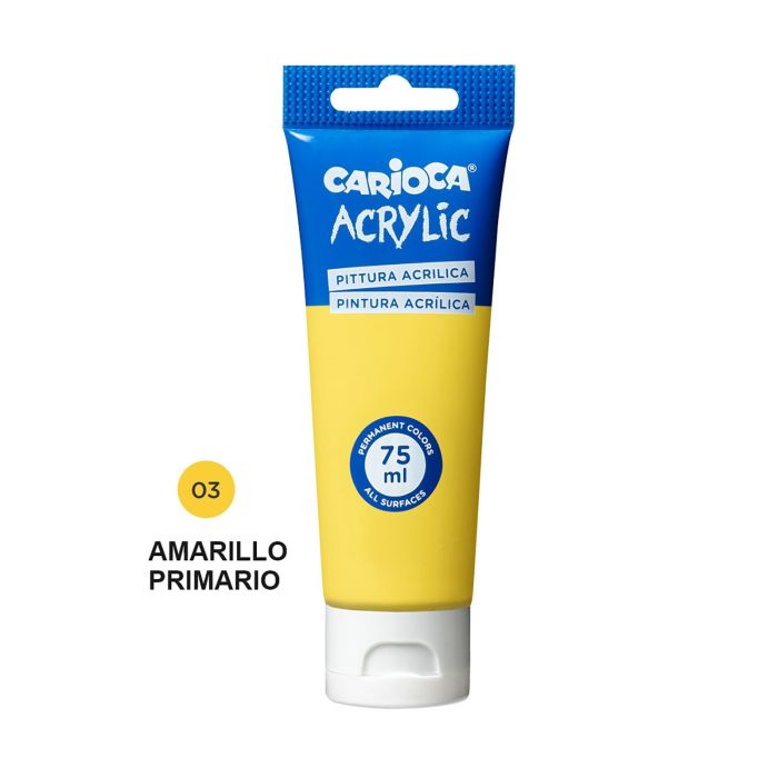 Pintura acrilica carioca 75ML amarilla