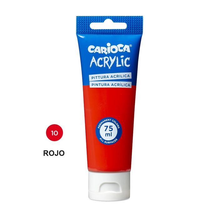 Pintura acrilica carioca 75ML rojo