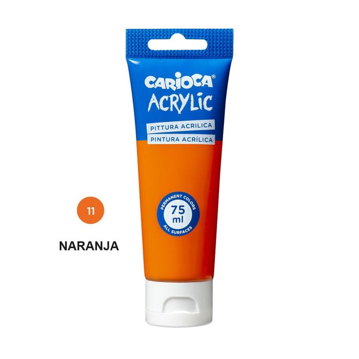 Pintura acrilica carioca 75ML naranja