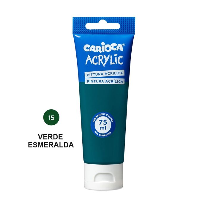Pintura acrilica carioca 75ML verde esmeralda