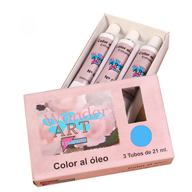 Caja 3 tubos 21ML. óleo nº.29 azul cyan wonder art by pryse 6250029