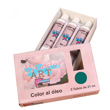 Caja 3 tubos 21ML. óleo nº.46 esmeralda wonder art by pryse 6250046