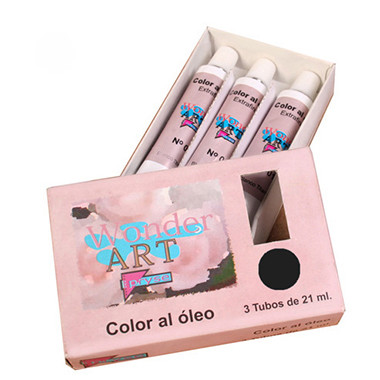 Caja 3 tubos 21ML. óleo nº.66 negro marfil wonder art by pryse 6250066