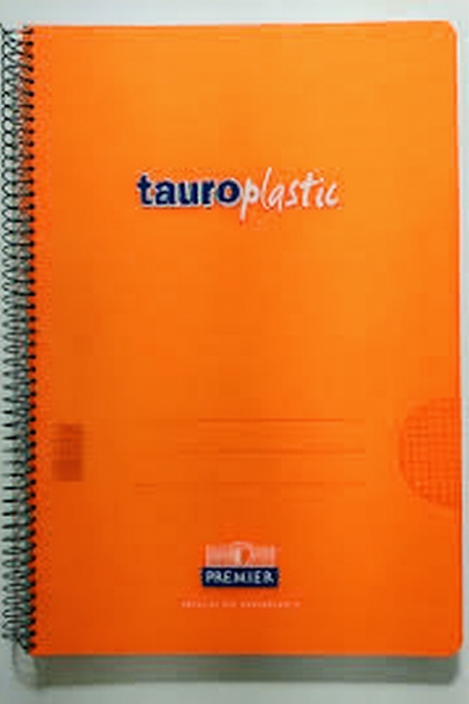 Bloc espiral folio 80H pp cuadro 4MM 90GR naranja