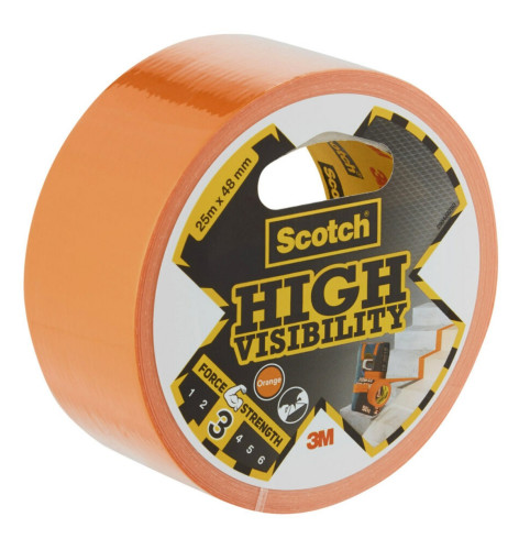 Rollo cinta americana high visibility 2904 naranja 48MM x 25M scotch 7100205301